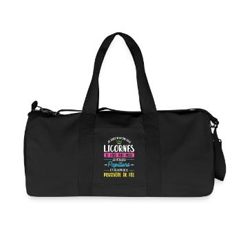La reine des licornes - Sac de sport en toile recyclée Stanley/Stella - noir - Devant