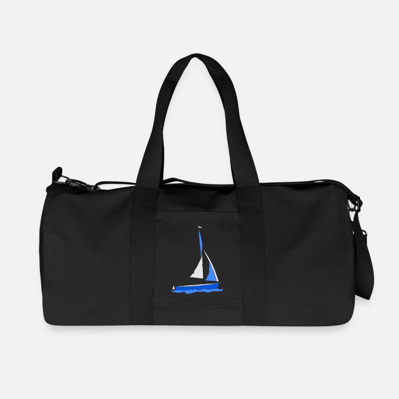 Segelboot im Wasser Blau - Recycelte Canvas-Sporttasche von Stanley/Stella - Schwarz