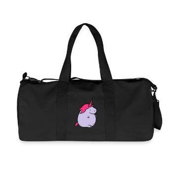 fat_unicorn_02 - Recycled Canvas Sports Bag by Stanley/Stella - black - Front