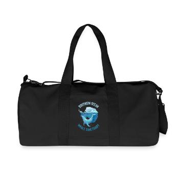 Southern Ocean Whale Sanctuary - Recycelte Canvas-Sporttasche von Stanley/Stella - Schwarz - Vorne