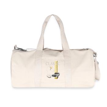 Voitures automobiles classiques - Sac de sport en toile recyclée Stanley/Stella - blanc naturel - Devant