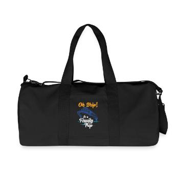 cruise Time Oh Ship It s A Family Trip ship gift - Recycled Canvas Sports Bag by Stanley/Stella - black - Front