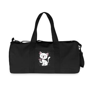 Carneval Kitten Heart Cats Confetti please Cat - Recycled Canvas Sports Bag by Stanley/Stella - black - Front