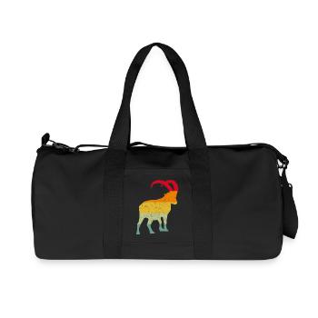 Steinbock, Wandern, Berge - Recycelte Canvas-Sporttasche von Stanley/Stella - Schwarz - Vorne