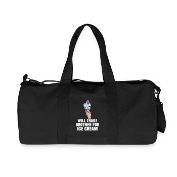 Sweets Ice Cream Déclaration humoristique Sweet Tooth - Sac de sport en toile recyclée Stanley/Stella - noir - Devant