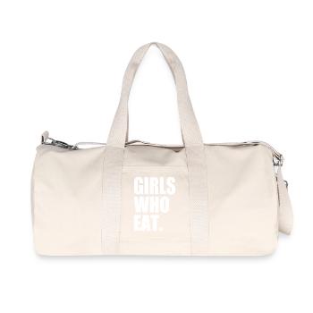Girls who eat - Recycelte Canvas-Sporttasche von Stanley/Stella - Naturweiß - Vorne