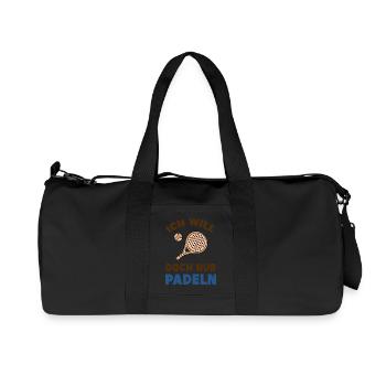 Freizeit Schläger Bälle Statement Padel Spieler - Recycelte Canvas-Sporttasche von Stanley/Stella - Schwarz - Vorne