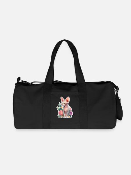 Sphynx-Katze - Recycelte Canvas-Sporttasche von Stanley/Stella - Schwarz