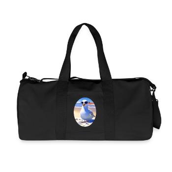 Coole Möwe - Recycelte Canvas-Sporttasche von Stanley/Stella - Schwarz - Vorne