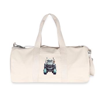 Tracteur avec des yeux - Sac de sport en toile recyclée Stanley/Stella - blanc naturel - Devant