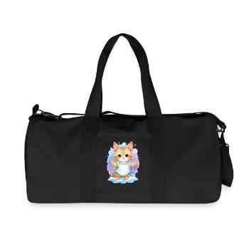 Mignon bébé chat - Sac de sport en toile recyclée Stanley/Stella - noir - Devant