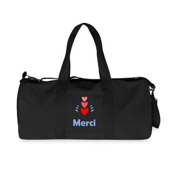 MAÎTRESSE. MERCI. MERCI MAÎTRESSE - Sac de sport en toile recyclée Stanley/Stella - noir - Devant
