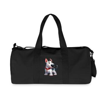 bull terrier 4 - Sac de sport en toile recyclée Stanley/Stella - noir - Devant