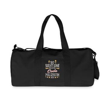 So sieht eine richtig coole Polizistin aus - Recycelte Canvas-Sporttasche von Stanley/Stella - Schwarz - Vorne