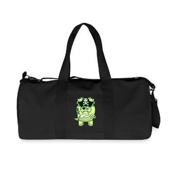 Triceratops Dinosaur Sabre Pirate Captain Dino - Recycled Canvas Sports Bag by Stanley/Stella - black - Front