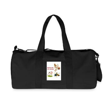 Touches pas ma campagne - Sac de sport en toile recyclée Stanley/Stella - noir - Devant