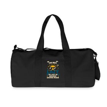 I'm Not Lazy - Just in Holiday Economy Mode - Recycled Canvas Sports Bag by Stanley/Stella - black - Front