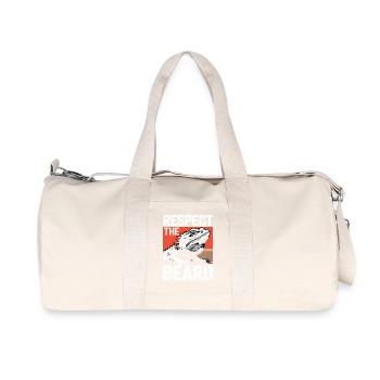 Respect the Beard! Bearded Dragon Reptile Terraristics - Recycled Canvas Sports Bag by Stanley/Stella - natural - Front