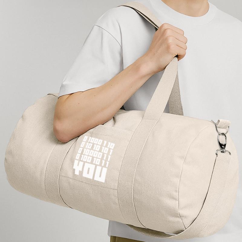 Binary Code F**k YOU – Geek Code & Nerd Humo Recycled Canvas Sports Bag by Stanley/Stella