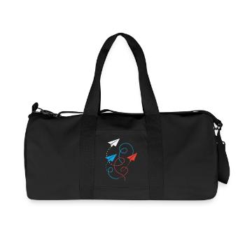 paper airplane - Recycled Canvas Sports Bag by Stanley/Stella - black - Front