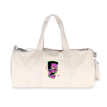 Neon Zombie Screamer Pop Art - Recycled Canvas Sports Bag by Stanley/Stella - natural - Front