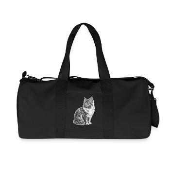 Chat - Sac de sport en toile recyclée Stanley/Stella - noir - Devant