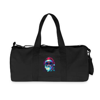 Santa Claus Funny Retro Gaming - Recycled Canvas Sports Bag by Stanley/Stella - black - Front