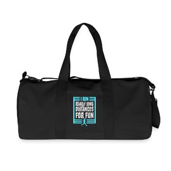 Je cours de très longues distances pour un marathon amusant - Sac de sport en toile recyclée Stanley/Stella - noir - Devant