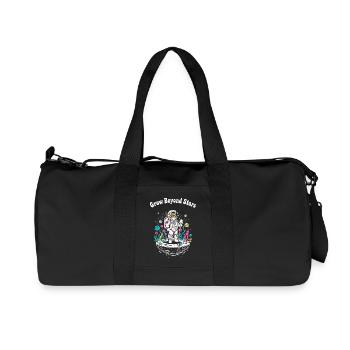 Chat astronaute au-dessus d’un monde étoilé - Sac de sport en toile recyclée Stanley/Stella - noir - Devant