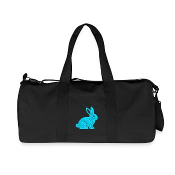 Cyber Rabbit Circuit Board Tech Vector - Recycled Canvas Sports Bag by Stanley/Stella - black - Front