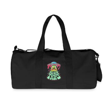 Keine schlechten Trips Außerirdisches UFO Psychedelische Retro-Kunst - Recycelte Canvas-Sporttasche von Stanley/Stella - Schwarz - Vorne