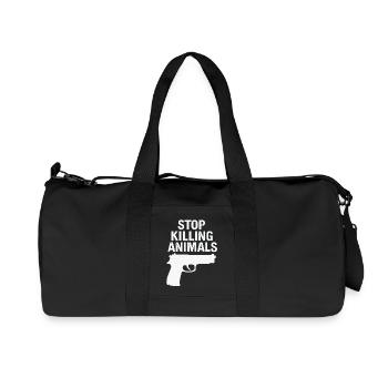 Stop Animal Murder – Statement Shirt - Recycled Canvas Sports Bag by Stanley/Stella - black - Front