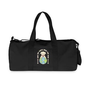 Save The Earth Dogs Live Here - Recycled Canvas Sports Bag by Stanley/Stella - black - Front