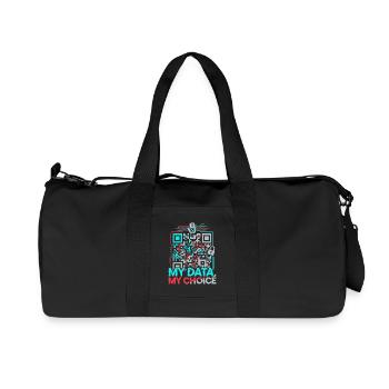 Mes données - Sac de sport en toile recyclée Stanley/Stella - noir - Devant