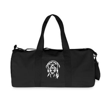 Pudelpointer Kopf "Black Edition" - Recycelte Canvas-Sporttasche von Stanley/Stella - Schwarz - Vorne
