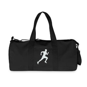 Sprint de silhouette en course - Sac de sport en toile recyclée Stanley/Stella - noir - Devant