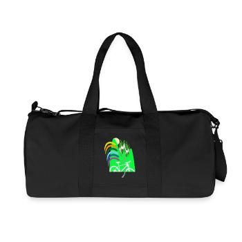 Cycle path mountains rainbow - Recycled Canvas Sports Bag by Stanley/Stella - black - Front