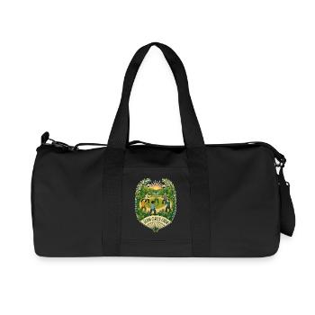 SLOW CIRCLE CREW Wolken - Recycelte Canvas-Sporttasche von Stanley/Stella - Schwarz - Vorne