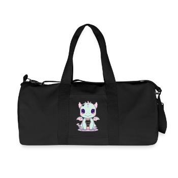 Mintdrache mit Flügeln - Recycelte Canvas-Sporttasche von Stanley/Stella - Schwarz - Vorne