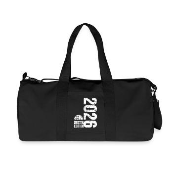 Sac maître volley-ball 2026, blanc, sweat à capuche - Sac de sport en toile recyclée Stanley/Stella - noir - Devant
