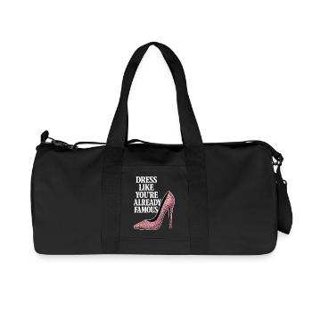 Dress like you're already famous - Pink Heel - Recycled Canvas Sports Bag by Stanley/Stella - black - Front