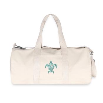 Meeresschildkröten-Symbol, Stammes-Tattoo - Recycelte Canvas-Sporttasche von Stanley/Stella - Naturweiß - Vorne