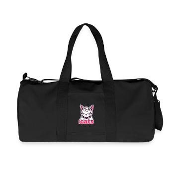 " Cat – Mystical Cat Design " - Recycled Canvas Sports Bag by Stanley/Stella - black - Front