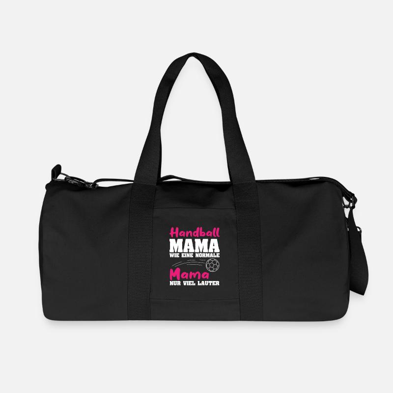 Maman handball - Sac de sport en toile recyclée Stanley/Stella - noir