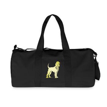 Afghan Hound Dog Silhouette - Recycled Canvas Sports Bag by Stanley/Stella - black - Front
