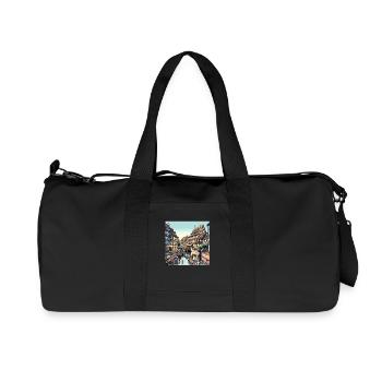 Colmar Frankreich Fachwerk Charme - Recycelte Canvas-Sporttasche von Stanley/Stella - Schwarz - Vorne