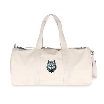 Wolf - Illustration - Recycelte Canvas-Sporttasche von Stanley/Stella - Naturweiß - Vorne