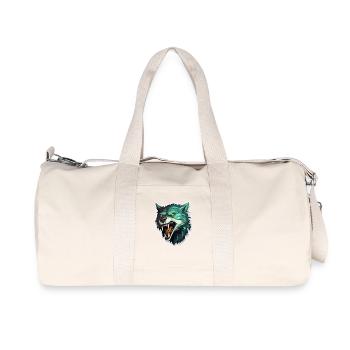 Wolf - Illustration - Recycelte Canvas-Sporttasche von Stanley/Stella - Naturweiß - Vorne