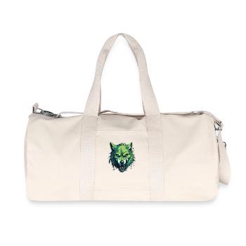 Wolf - Illustration - Recycelte Canvas-Sporttasche von Stanley/Stella - Naturweiß - Vorne