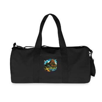 Landscape - Illustration - Recycled Canvas Sports Bag by Stanley/Stella - black - Front